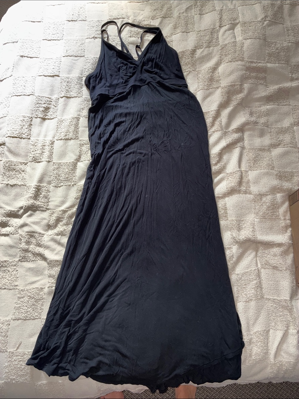 Sleeveless Black Maxi Dress with V-Neck
